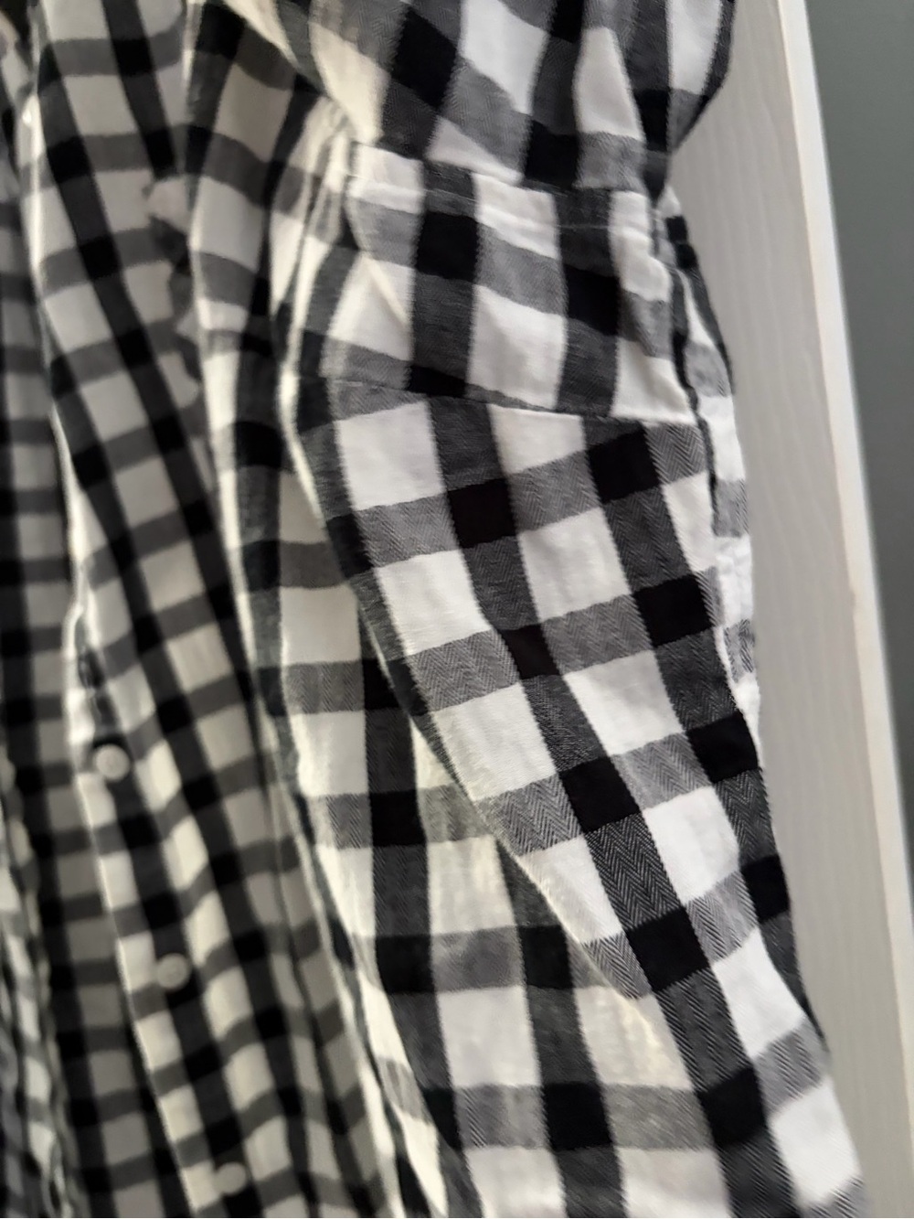Ava & Viv Black and White Plaid Button-Down Shirt - Relaxed Fit - Picture 6 of 9